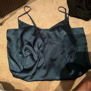 dark green/blue slip dress